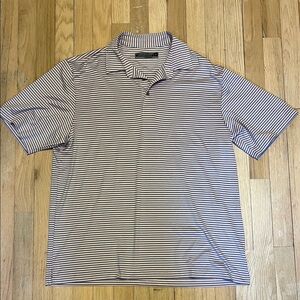 Roundtree & Yorke Performance Shirt - pink and blue stripped